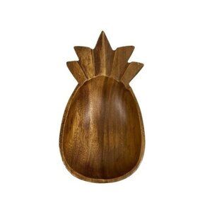 Vintage Monkey pod wooden Pineapple Hawaii Carved Bowl